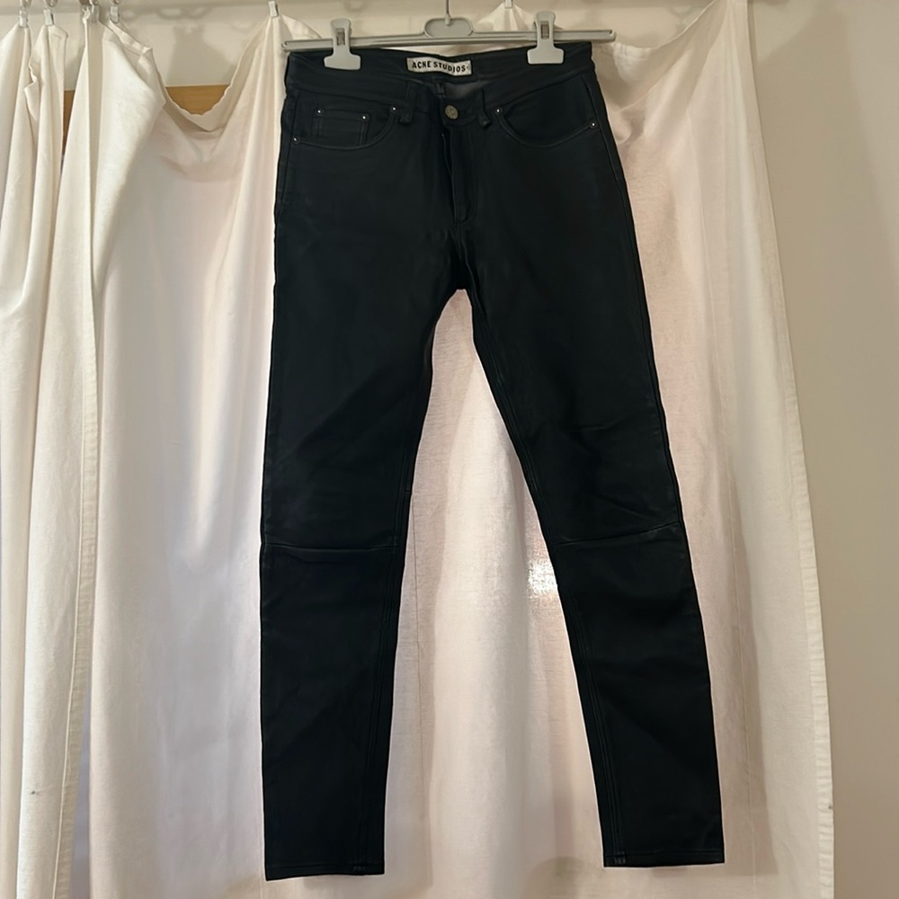 Black leather pants - Acne Studios - size 25